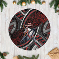 Aotearoa Christmas Tree Skirt Santa Riding Humpback Whale Maori Koru