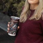 Aotearoa Christmas Tumbler Cup Santa Riding Humpback Whale Maori Koru