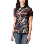 Aotearoa Christmas Women Polo Shirt Santa Riding Humpback Whale Maori Koru