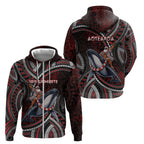 Aotearoa Christmas Zip Hoodie Santa Riding Humpback Whale Maori Koru