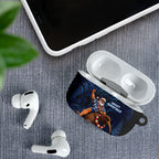 New Zealand Christmas AirPods Case Santa Riding Kiwi Bird Silver Fern