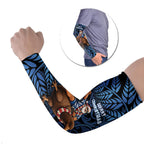 New Zealand Christmas Arm Sleeves Santa Riding Kiwi Bird Silver Fern