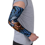 New Zealand Christmas Arm Sleeves Santa Riding Kiwi Bird Silver Fern