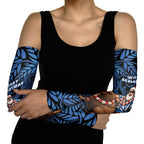New Zealand Christmas Arm Sleeves Santa Riding Kiwi Bird Silver Fern