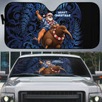 New Zealand Christmas Auto Sun Shade Santa Riding Kiwi Bird Silver Fern