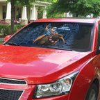 New Zealand Christmas Auto Sun Shade Santa Riding Kiwi Bird Silver Fern