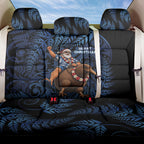 New Zealand Christmas Back Car Seat Cover Santa Riding Kiwi Bird Silver Fern