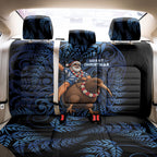 New Zealand Christmas Back Car Seat Cover Santa Riding Kiwi Bird Silver Fern