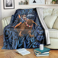 New Zealand Christmas Blanket Santa Riding Kiwi Bird Silver Fern