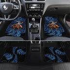 New Zealand Christmas Car Mats Santa Riding Kiwi Bird Silver Fern