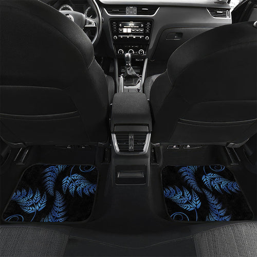 New Zealand Christmas Car Mats Santa Riding Kiwi Bird Silver Fern