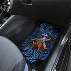 New Zealand Christmas Car Mats Santa Riding Kiwi Bird Silver Fern