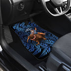 New Zealand Christmas Car Mats Santa Riding Kiwi Bird Silver Fern