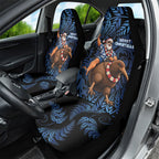 New Zealand Christmas Car Seat Cover Santa Riding Kiwi Bird Silver Fern