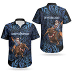 New Zealand Christmas Couples Matching Tank Maxi Dress and Hawaiian Shirt Santa Riding Kiwi Bird Silver Fern
