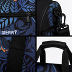 New Zealand Christmas Duffle Bag Santa Riding Kiwi Bird Silver Fern
