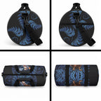 New Zealand Christmas Duffle Bag Santa Riding Kiwi Bird Silver Fern