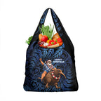 New Zealand Christmas Grocery Bag Santa Riding Kiwi Bird Silver Fern