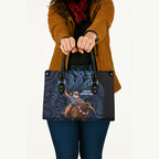 New Zealand Christmas Leather Bag Santa Riding Kiwi Bird Silver Fern