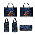 New Zealand Christmas Leather Bag Santa Riding Kiwi Bird Silver Fern