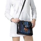 New Zealand Christmas Shoulder Handbag Santa Riding Kiwi Bird Silver Fern