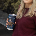 New Zealand Christmas Tumbler Cup Santa Riding Kiwi Bird Silver Fern
