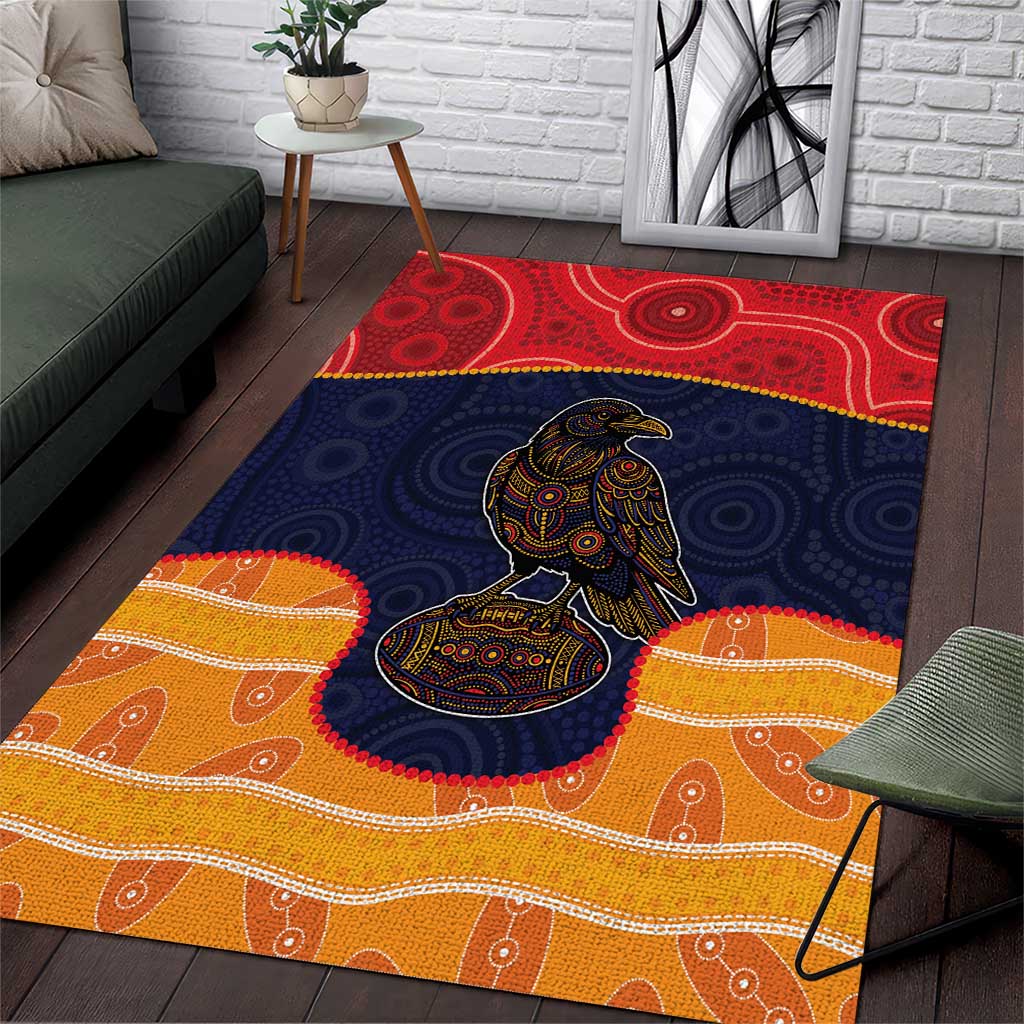 Adelaide Football Club Area Rug Crow Spirit Animal