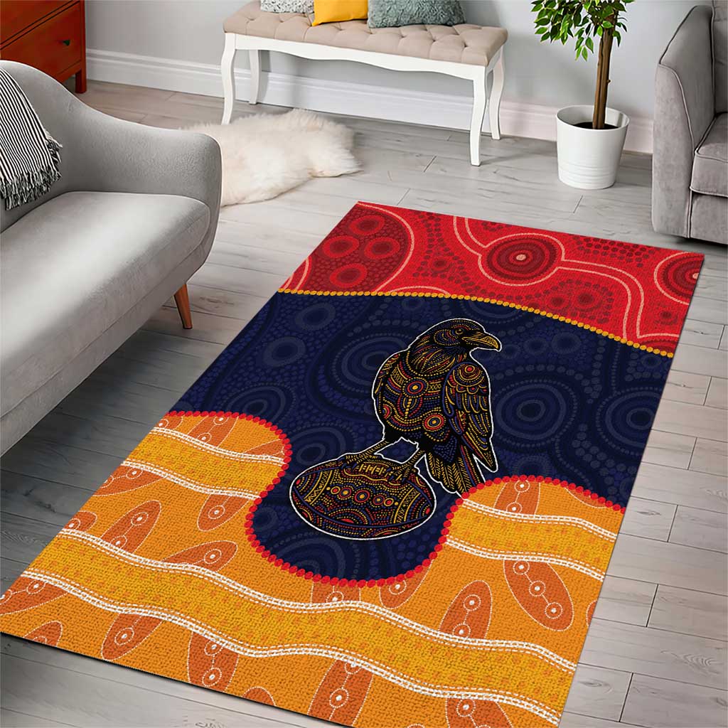 Adelaide Football Club Area Rug Crow Spirit Animal
