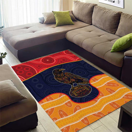 Adelaide Football Club Area Rug Crow Spirit Animal