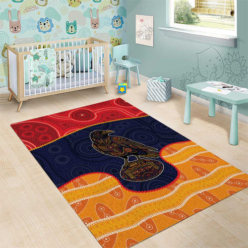 Adelaide Football Club Area Rug Crow Spirit Animal
