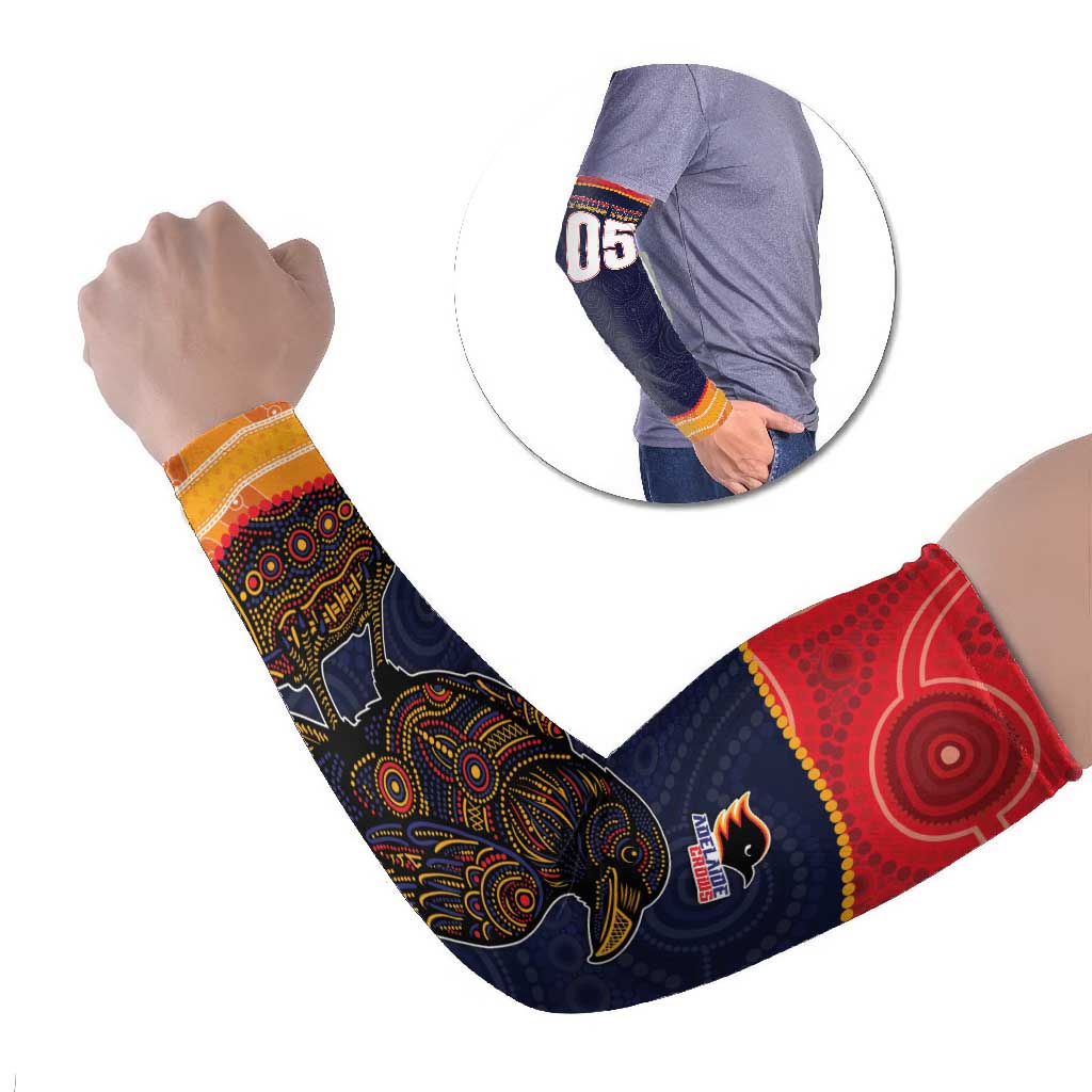 Custom Adelaide Football Club Arm Sleeves Crow Spirit Animal