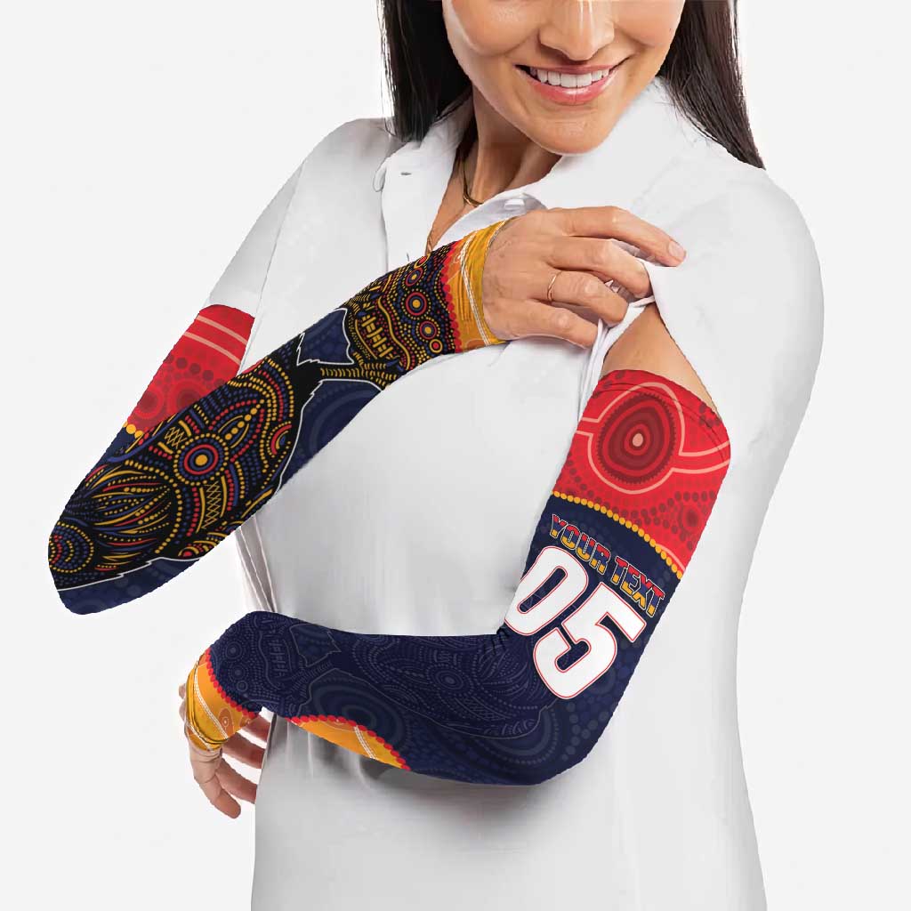 Custom Adelaide Football Club Arm Sleeves Crow Spirit Animal