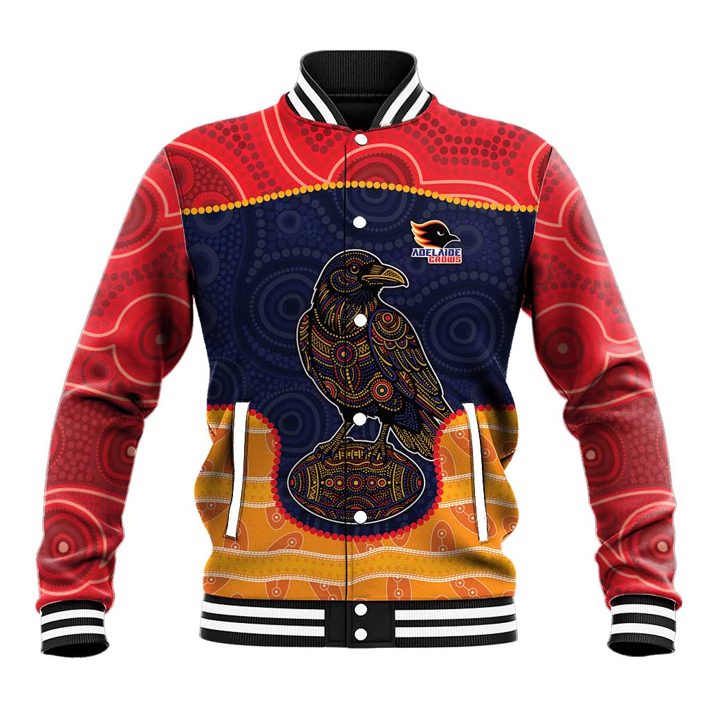 Custom Adelaide Football Club Baseball Jacket Crow Spirit Animal