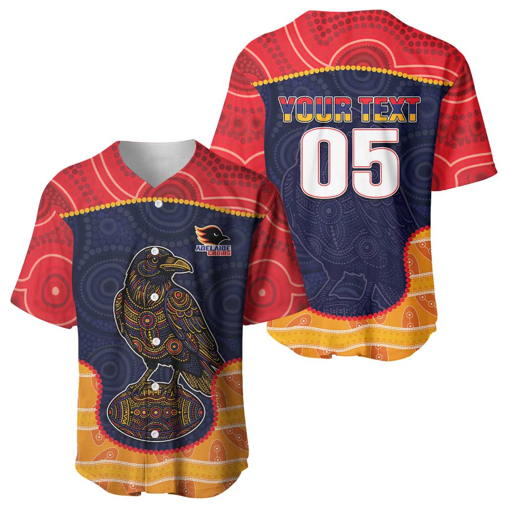 Custom Adelaide Football Club Baseball Jersey Crow Spirit Animal