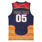 Custom Adelaide Football Club Basketball Jersey Crow Spirit Animal
