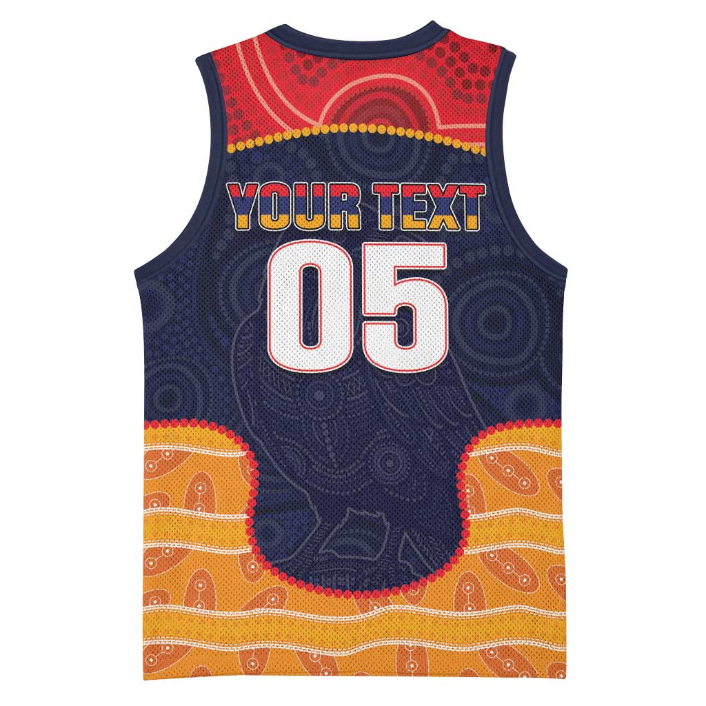 Custom Adelaide Football Club Basketball Jersey Crow Spirit Animal