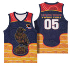 Custom Adelaide Football Club Basketball Jersey Crow Spirit Animal