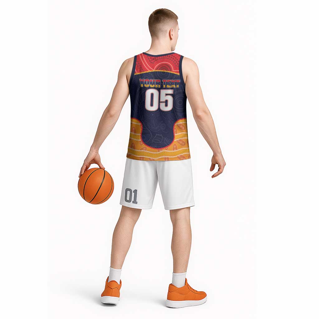 Custom Adelaide Football Club Basketball Jersey Crow Spirit Animal