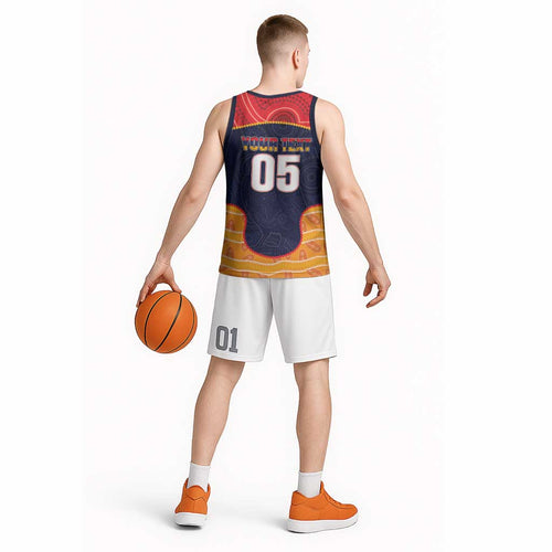 Custom Adelaide Football Club Basketball Jersey Crow Spirit Animal