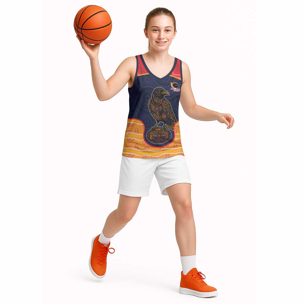 Custom Adelaide Football Club Basketball Jersey Crow Spirit Animal