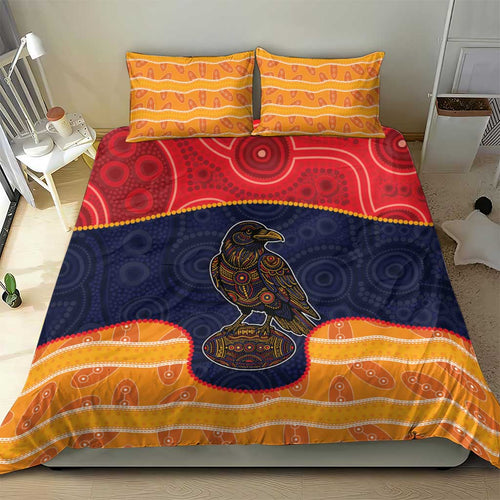 Adelaide Football Club Bedding Set Crow Spirit Animal
