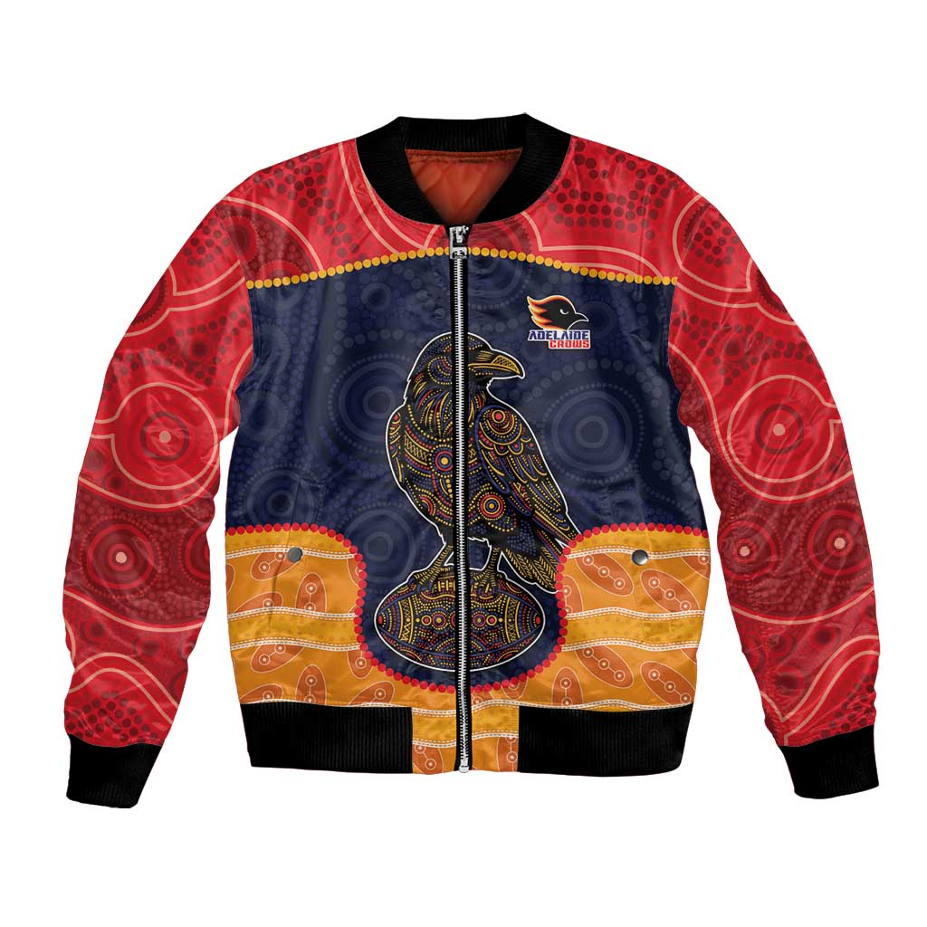 Custom Adelaide Football Club Bomber Jacket Crow Spirit Animal