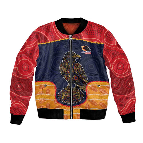 Custom Adelaide Football Club Bomber Jacket Crow Spirit Animal