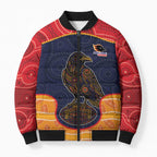 Custom Adelaide Football Club Bomber Puffer Jacket Crow Spirit Animal