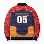 Custom Adelaide Football Club Bomber Puffer Jacket Crow Spirit Animal