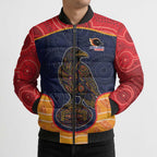 Custom Adelaide Football Club Bomber Puffer Jacket Crow Spirit Animal