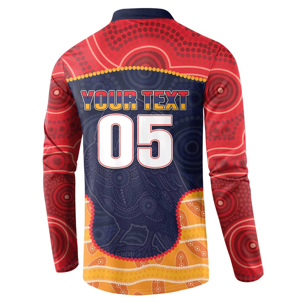 Custom Adelaide Football Club Button Sweatshirt Crow Spirit Animal