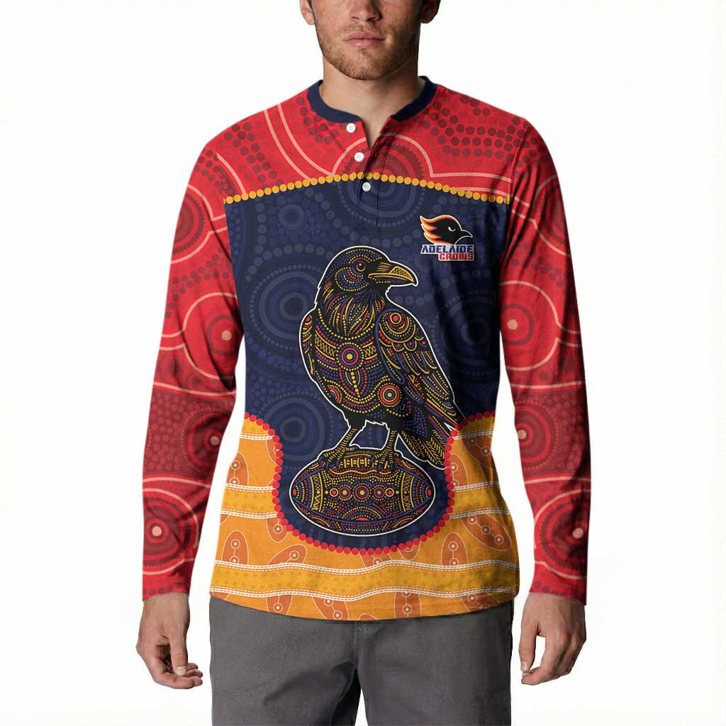 Custom Adelaide Football Club Button Sweatshirt Crow Spirit Animal