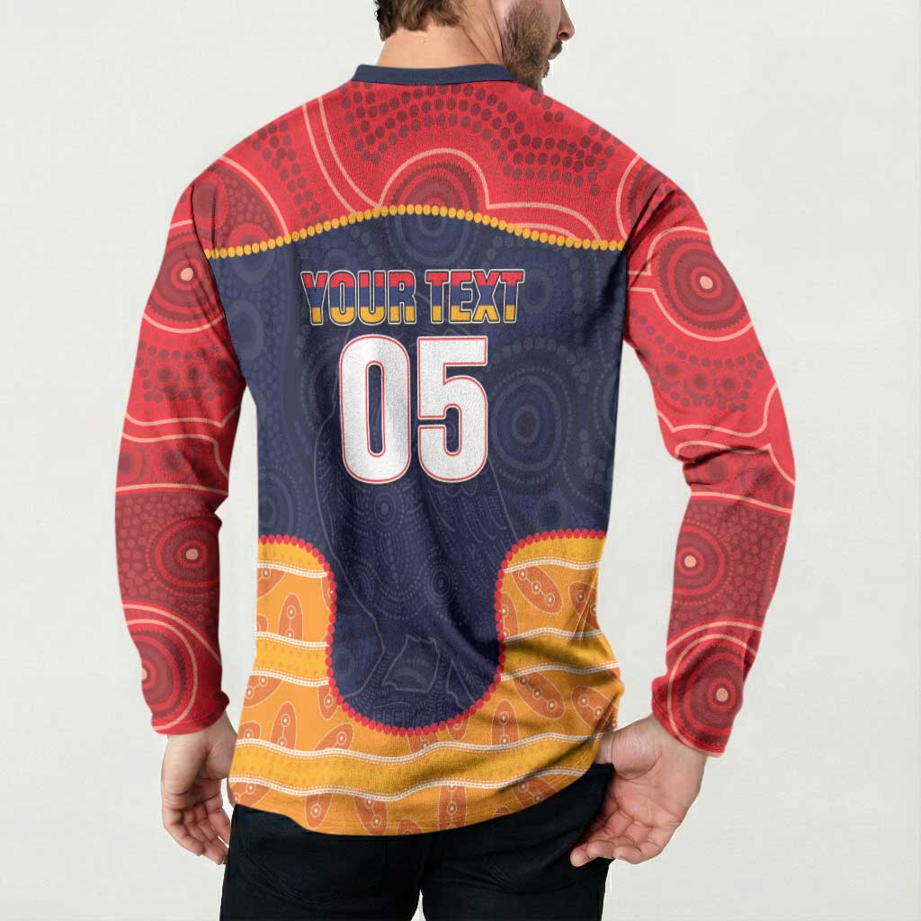 Custom Adelaide Football Club Button Sweatshirt Crow Spirit Animal