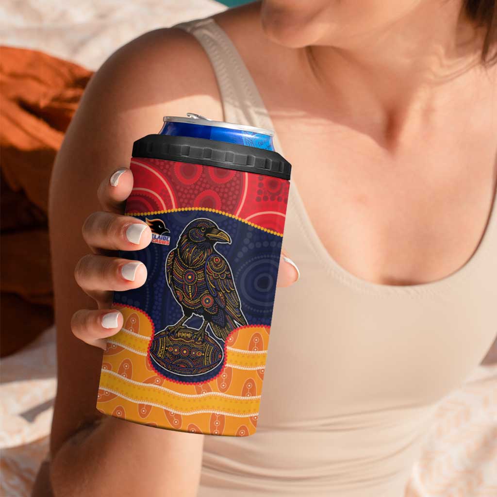 Custom Adelaide Football Club 4 in 1 Can Cooler Tumbler Crow Spirit Animal